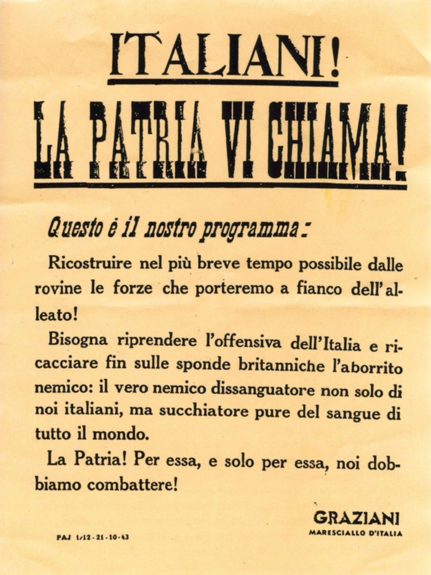 Manifesto_Italiani_Patria_chiama
